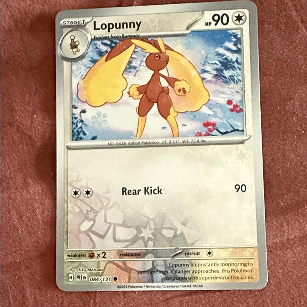 Lopunny Pokémon Card